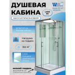 Душевая кабина WeltWasser WW500 LAINE XL 901, без крыши, размер: 90*90*227, средний поддон