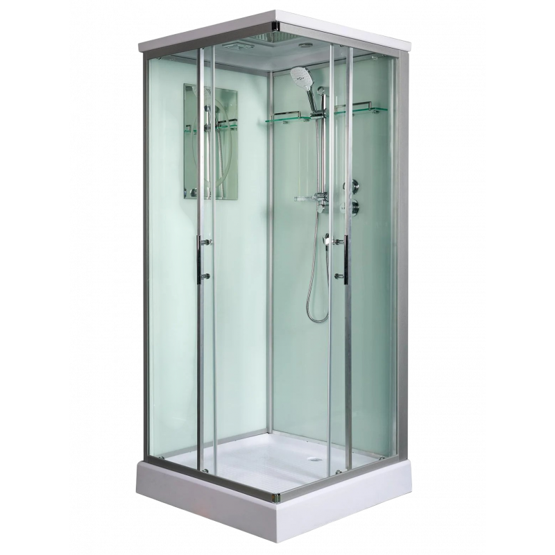 Душевая кабина WeltWasser WW500 LAINE XL 902, с крышей, размер: 90*90*227, средний поддон