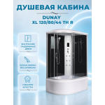 Душевая кабина River Dunay XL 120/80/44 TH R с крышей, ДxШxВ: 1200x800x2300 мм, высокий поддон 44 см, угол установки правосторонний