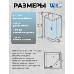 Душевая кабина WeltWasser Aller 902 с крышей, размер: 90х90х217 см, высокий поддон 40 см