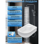 Душевая кабина River Dunay XL 120/80/44 TH R с крышей, ДxШxВ: 1200x800x2300 мм, высокий поддон 44 см, угол установки правосторонний