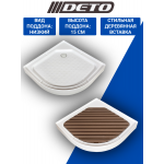 Душевая кабина DETO ЕМ1510 с LED-подсветкой и гидромассажем