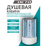Душевая кабина DETO ЕМ4510 N 100х100 см с LED-подсветкой и гидромассажем