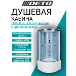Душевая кабина DETO ЕМ4580 с LED-подсветкой и гидромассажем