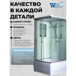 Душевая кабина WeltWasser Aller 902 с крышей, размер: 90х90х217 см, высокий поддон 40 см