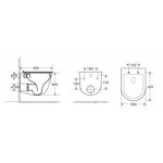 Унитаз подвесной безободковый WW TELBACH 004 GL-WT