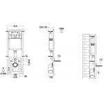 Унитаз с инсталляцией WeltWasser и кнопкой смыва (MARBERG 410 + ERLENBACH 004 GL-WT + MAR 410 RD GL-WT)