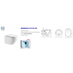 Унитаз с инсталляцией WeltWasser и кнопкой смыва (AMBERG 350 + MERZBACH 043 MT-WT + AMBERG RD-BL)