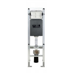 Унитаз с инсталляцией WeltWasser и кнопкой смыва (AMBERG 350 ST + MERZBACH 043 GL-WT + AMBERG RD-MT CR)