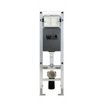 Унитаз с инсталляцией WeltWasser и кнопкой смыва (AMBERG 350 ST + GELBACH 043 GL-WT + AMBERG RD-CR)
