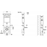 Унитаз с инсталляцией WeltWasser и кнопкой смыва (MARBERG 410 + ROTBACH 004 GL-WT + MAR 410 SE-CR)