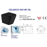 Унитаз с инсталляцией WeltWasser и кнопкой смыва (AMBERG 350 + GELBACH 043 MT-BL + AMBERG RD-WT)