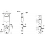 Унитаз с инсталляцией WeltWasser и кнопкой смыва (MARBERG 410 + MERZBACH 043 GL-WT + MAR 410 SE MT-BL)