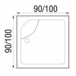 WEMOR 100/41 S 1000*1000*410 мм Поддон душевой квадратный