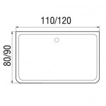 WEMOR 110/80/24 S 1100*800*240 мм Поддон душевой прямоугольный