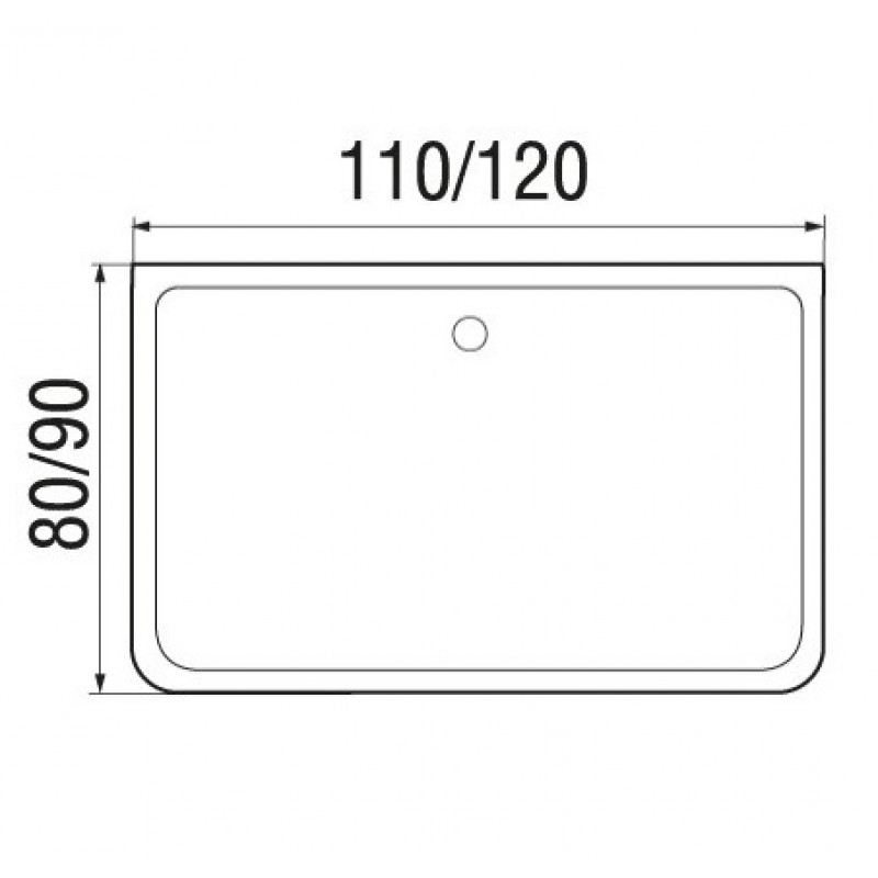 WEMOR 110/80/24 S 1100*800*240 мм Поддон душевой прямоугольный