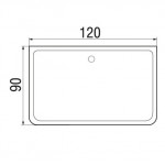 WEMOR 120/90/24 S 1200*900*240 мм Поддон душевой прямоугольный