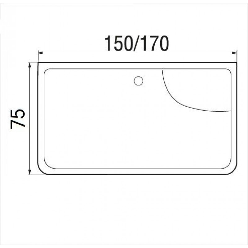 WEMOR 150/75/55 S 1500*750*550 мм Ванна акриловая прямоугольная