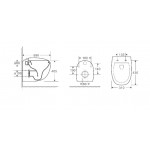 Унитаз подвесной безободковый WW JECKENBACH 004 GL-W